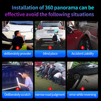 Système d'assistance panoramique universel à 360 degrés HD vision nocturne surveillance 3D image de recul kit de caméra panoramique de stationnement