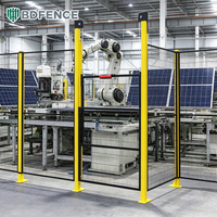 Clôture de protection en acier à faible teneur en carbone sur mesure pour cellules de chargement robotisées avec panneaux modulaires et protection fiable pour l'usine