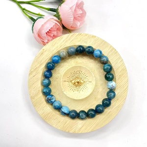 Gran oferta, pulsera elástica de cuentas de piedra Natural redonda, pulseras de cuentas de piedras preciosas multicolores de cristal - Product Image 6