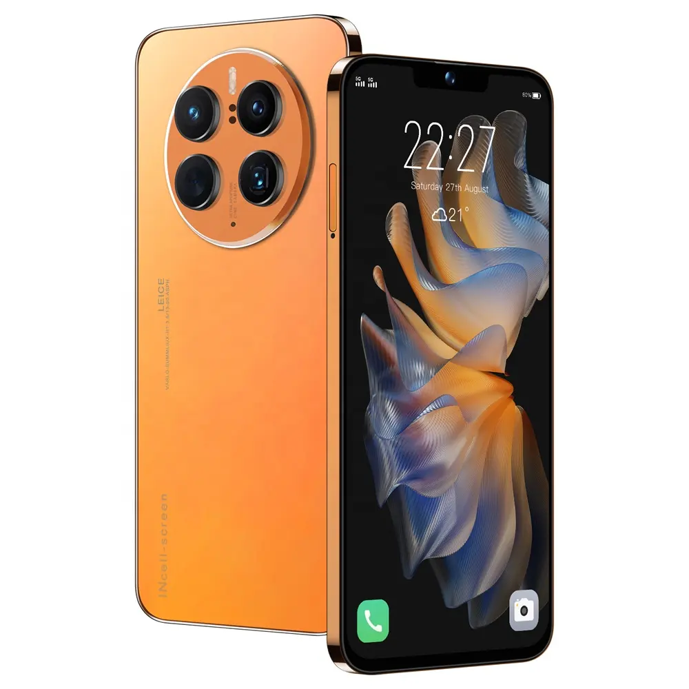 Hot Sale Mate 50 Pro Smartphone Snapdragon 888 7.4" 120Hz 108MP Camera 66W Face ID & Side Fingerprint Id Harmony 3.0 cellphone