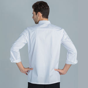 Divisa <span class=keywords><strong>da</strong></span> <span class=keywords><strong>Chef</strong></span> Bianca <span class=keywords><strong>da</strong></span> <span class=keywords><strong>Uomo</strong></span> Taglie Forti a Maniche Lunghe Vendita all'Ingrosso per Hotel Ristorante Sala <span class=keywords><strong>da</strong></span> Pranzo e Bar - Product Image 5