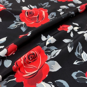 Tissu en crêpe Koshibo à imprimé floral <span class=keywords><strong>rose</strong></span>, 100% polyester, imprimé numérique, doux, 125GSM, crêpe Koshibo, imprimé froissé, pour robes - Product Image 3