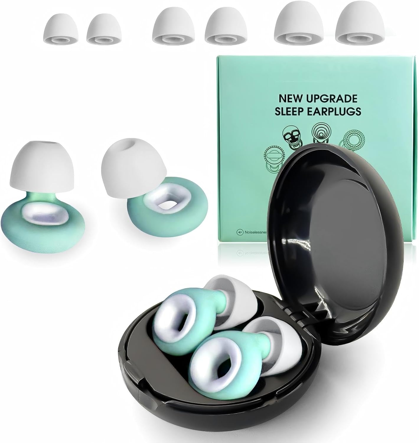 White Color Copper Coin Black With 3 Pairs Of Ear Caps