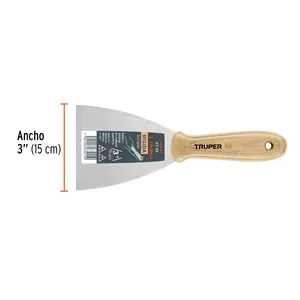 Maestro con 96 unità spatola rigida 3 'con manico in legno, Truper - Product Image 3