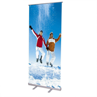 Bannière publicitaire enroulable personnalisée 80x200cm, prix d'usine, présentoir rétractable, bannière pop-up, bannière déroulante avec support