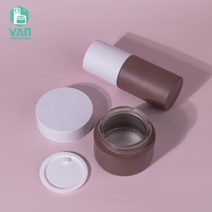 YAN Packaging Cilindro de lujo Special Rock Color 30ml-120ml 50g Glass Mist Spray Pump Botella Frascos Set Crema facial Loción facial - Product Image 2