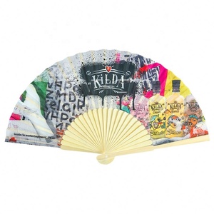 Abanicos de Mano de Bambú Pintados a Mano de Alta Calidad de 21 cm para Promoción - Product Image 2