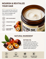 Krim Rambut Minyak Batana Mentah Label Hijau Muda Alami Organik Label Pribadi untuk Kulit Kepala Sensitif Perawatan Rambut Rumah Tangga