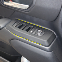 Accessoires pour Toyota Prado LC250 2024-2026 : Garniture de panneau de commande de porte en fibre de carbone ABS, garniture de commande de fenêtre, pièces intérieures
