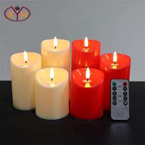 Xinyuanxing giá tốt handmade không khung côn điều khiển từ xa màu đỏ trắng LED Nến điện tử - Product Image 1