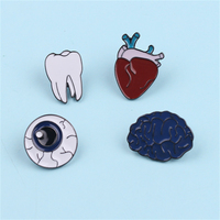 Nouvelle conception tendance : Broches en émail souple, motifs organes (yeux, oreilles), pour le cancer du col de l'utérus, badges médicaux, accessoire