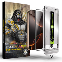 Protection d'écran en verre trempé pour iPhone 15 Pro Max 16, anti-choc, HD, verre Gorilla, avec kit anti-poussière