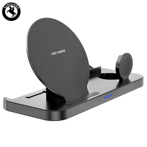 Mobile phones 3 in 1 portable 15w fold able quick charging custom wireless charger for phone watch pod