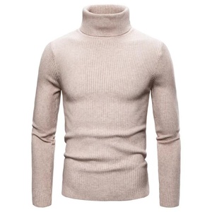 Vente en Gros Nouveau Printemps Automne Mode Homme <span class=keywords><strong>Col</strong></span> Montant Tricoté Manches Longues Couleur Unie <span class=keywords><strong>Haut</strong></span> Décontracté Slim <span class=keywords><strong>Pull</strong></span> en Maille - Product Image 4