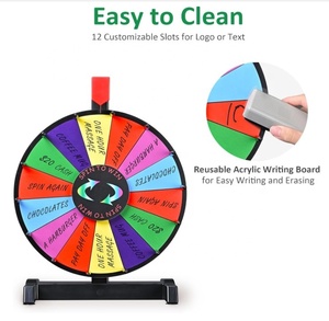 Nuovo 12 "ruota premio colore montato a parete o da tavolo 14 slot Heavy Duty modificabile ruota di filatura - Product Image 3