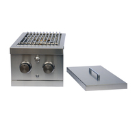 Cuisine extérieure luxueuse en acier inoxydable 304, barbecue à gaz avec 24 000 BTU et dispositif de sécurité anti-flamme