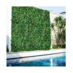 Pq8 100x100 cm Boxwood Hedge Artificial Vertical Garden Screen Green Plant Wall for Home Decoration