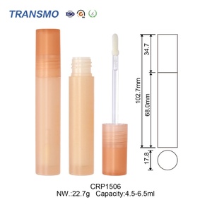 Vente en gros de tubes à gloss à lèvres en plastique transparent de 4,5 ml - Contenants cosmétiques vides personnalisés 2-en-1 - Product Image 2