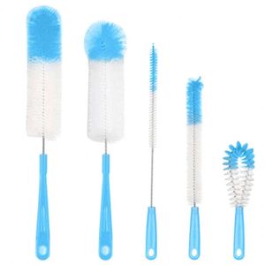 <b>Bottle</b> Cleaning <b>Brush</b> Set 5 Pack Long Handle <b>Bottle</b> Cleaner for Narrow Neck Beer Sports Water <b>Bottles</b> Straw Lid Detail Washers - Product Image 1