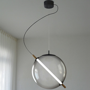 Creative Nordic Style Spherical Glass <b>Chandelier</b> <b>Light</b> Luxury Art for Restaurant Bedroom 12W 3000K Trendy Industrial Design - Product Image 3