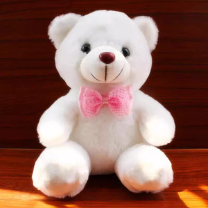 ตุ๊กตาหมีวาเลนไทน์สีสันสดใส ขนาด 22 ซม. มีไฟ LED ของขวัญสำหรับสาวๆ ตุ๊กตาหมีนุ่มนิ่มเรืองแสง ตุ๊กตาหมีการ์ตูน หมอนตุ๊กตาหมี - Product Image 6