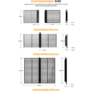 หน้าจอ LED แบบโปร่งใส P3.91, แผงวิดีโอวอลล์สำหรับติดกระจกหน้าต่าง โฆษณาในร่มและกลางแจ้ง - Product Image 5