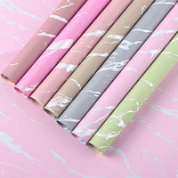 Papier de soie classique épais imperméable à l'eau avec motif marbré, papier d'emballage pour bouquets de fleurs, design élégant