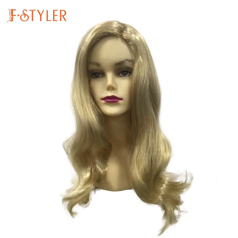 FSTYLER wig Halloween rambut gelombang panjang alami wanita penjualan laris wig cosplay sintetis pesta kustom pabrik penjualan grosir
