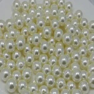 Perles en plastique ABS de bonne qualité avec trou, plusieurs tailles, couleurs, perles en vrac, perles rondes ABS