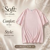 T-shirt unisexe en modal 200G, couleur unie, col rond, décontracté, personnalisable avec logo, idéal pour la publicité