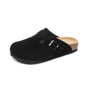 Dames & Heren Echt Lederen Gesloten Teen Platte Slippers Comfortabele Mode Buitenschoenen & Mules met Ademend Voering - Product Image 5