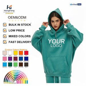 مجموعة هودي بشعار مخصص مطبوع لعام 2025، سويت شيرت ثقيل بسحاب كامل بتصميم باركا مطرز للرجال والنساء لموسم الشتاء، تصنيع حسب الطلب OEM - Product Image 1