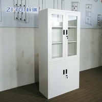 Armoire de classement en acier sur mesure à 4 portes battantes, armoire de rangement métallique verrouillable