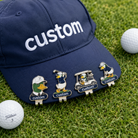 Marqueur de balle de golf personnalisé avec design gratuit, thème canard de dessin animé amusant, avec clip magnétique puissant en alliage de zinc pour chapeau