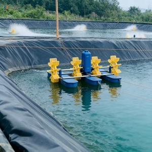 แผ่นโพลีเอทิลีนความหนาแน่นสูง ASTM 1.5 มม. สำหรับบุบ่อเก็บน้ำ กันน้ำรั่วซึม ใช้ในงานดินและงานก่อสร้าง สำหรับการเพาะเลี้ยงปลา<span class=keywords><strong>นิล</strong></span> - Product Image 1