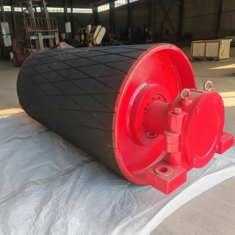 Industrial Roller Belt Conveyor Parts Iron Material Lifting Conveyor Roller Ball Bearing New Condition Lag Conveyor Drive Pulley