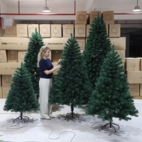 Grand arbre de Noël artificiel en PVC écologique 210 cm vert, vente directe d'usine, adapté aux animaux domestiques, décoration réaliste