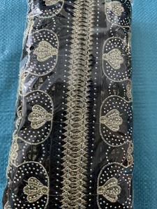 Bordado coche hueso encaje lentejuelas pestañas accesorios nupciales velo de boda muñeca decoración Material blanco - Product Image 3