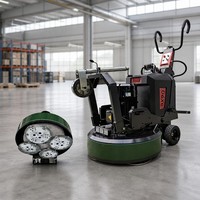 Ponceuse autoportée pour sols secs et humides, meuleuse à béton avec moteur 15KW 380V/220V, machine de ponçage double fonction