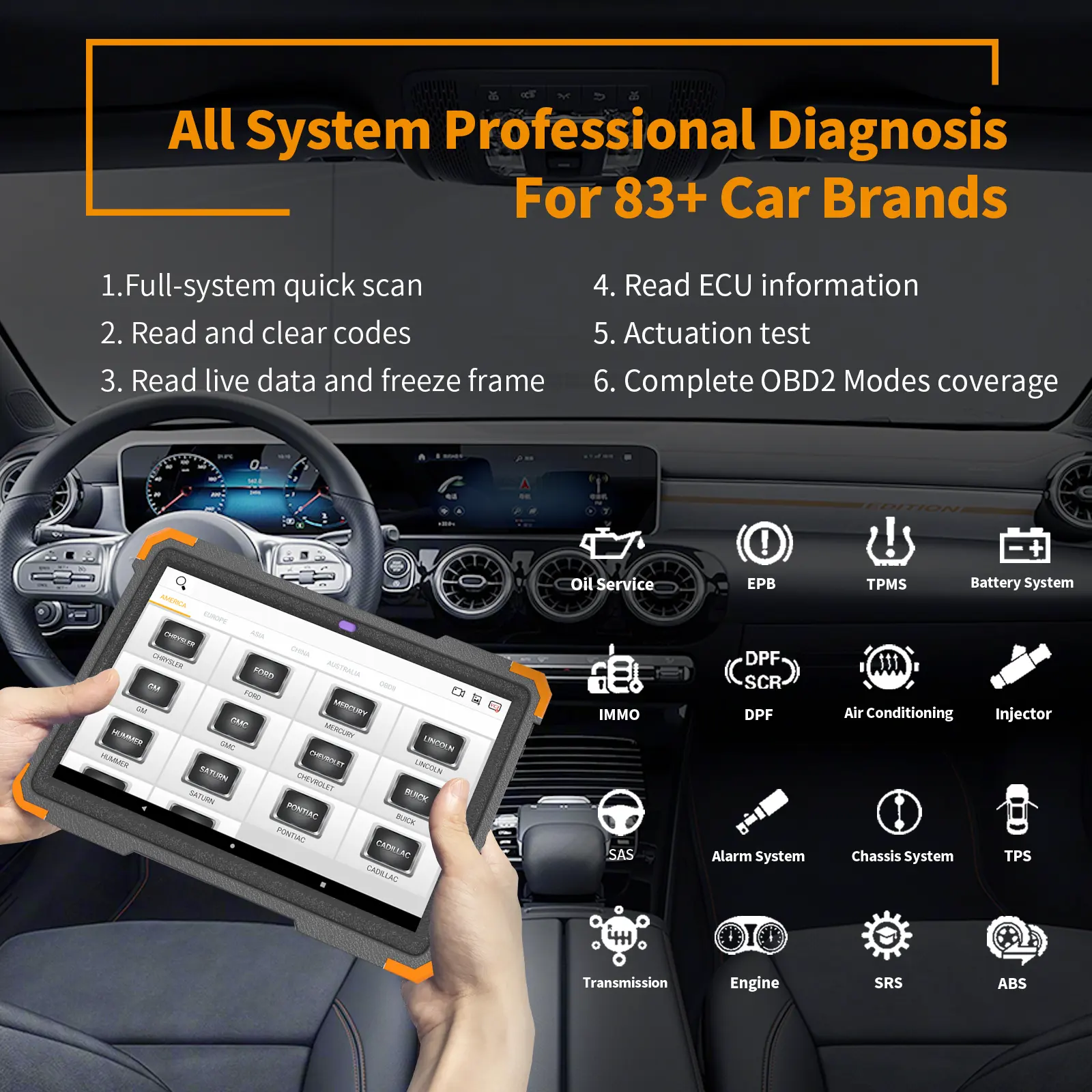 Outil de diagnostic du système automobile Humzor 366Elite avec fonction spéciale + programmation de clé Bluetooth OBD2