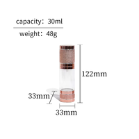 ML PACK Bouteilles à pompe sans air, 15ml/30ml/50ml Lotion Hydratant Pompe Distributeur Bouteilles de voyage