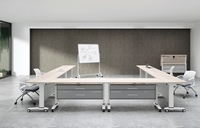 Table de chaise de formation d'apprentissage de discussion de combinaison pliante Bureau d'étudiant trapézoïdal réglable
