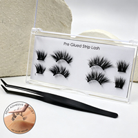 Extensions de cils prêtes à poser Beauty Counter, bande pré-collée, cils naturels, bande souple, logo personnalisé, B2B, Royaume-Uni, France, Italie