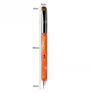 Pincel de uñas de doble punta con mango de acrílico, diseño de diamante francés, ¡Gran oferta para venta al por mayor directa de fábrica para comercio exterior! - Product Image 6