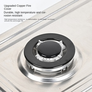 Multifunktions-Haushalts-Edelstahl-Gasherd Weißer Vier-Augen-Tisch Eingebetteter Doppel zweck für eingebautes natürliches Flüssiggas - Product Image 4