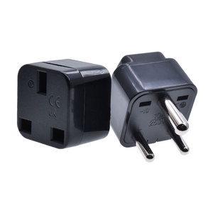 Nam Phi cắm điện du lịch Dubai saudi arabia Ấn Độ Pakistan Ổ cắm điện Adapter Loại D 10a250v màu đen Anh cắm - Product Image 2
