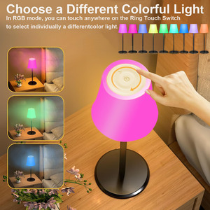 Lampe de table LED à changement de couleur RVB, étanche pour l'extérieur, blanc chaud, <span class=keywords><strong>rechargeable</strong></span> par USB, lampe de nuit de bureau intérieure - Product Image 3