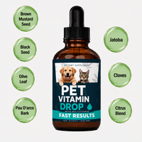 Fabricant de gouttes liquides de vitamines pour animaux de compagnie sur mesure, OEM, étiquette privée, complément alimentaire pour chiens et chats