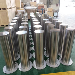 An ninh ngoài trời bollard bài 304 kim loại cách điện cột phẳng hàng đầu bollards tĩnh - Product Image 3