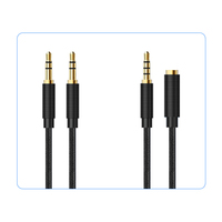 Câble audio 3,5 mm haute fidélité plaqué or pour casque de jeu, haut-parleur d'ordinateur, téléphone, lecteur DVD, autoradio